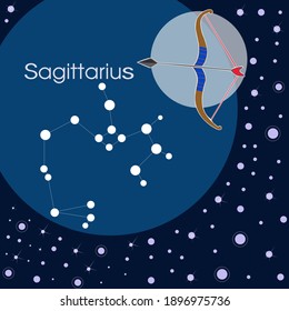 sagittarius archer star zodiac graphic vector illustration