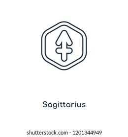 Sagittarius concept line icon. Linear Sagittarius concept outline symbol design. This simple element illustration can be used for web and mobile UI/UX.