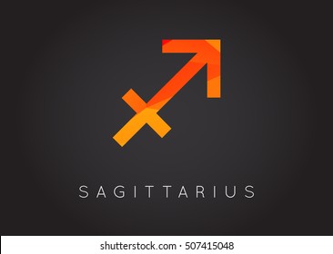 Sagittarius Constellation. Detailed Stylish Zodiac Icon. Modern Style Drawing. Vector Illustration.