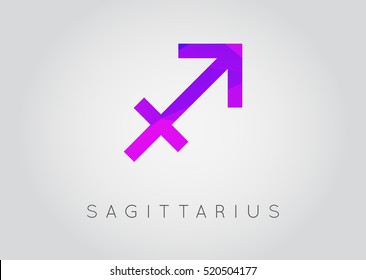 Sagittarius Constellation Detailed Stylish Zodiac Icon Stock Vector ...