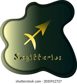 Sagittarius  gradient zodiac. Signs.astrological horoscope, predictions for the new year. Vector illustration