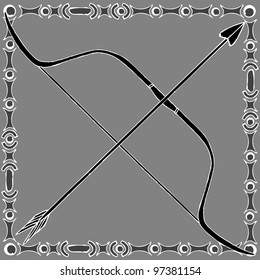 Sagittarius horoscope sign vectorized hand draw