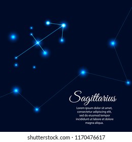 Sagittarius Horoscope star light abstact vector eps 10 for your design