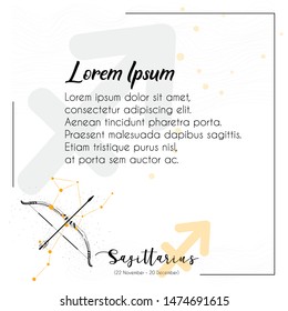 Sagittarius horoscope template for social media