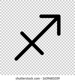 sagittarius icon isolated on transparent background