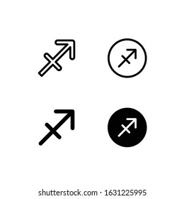Sagittarius Icon Logo Vector Symbol