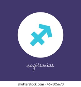sagittarius icon. vector illustration