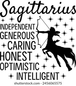 
Sagittarius Independent Generous Caring Honest Optimistic Intelligent