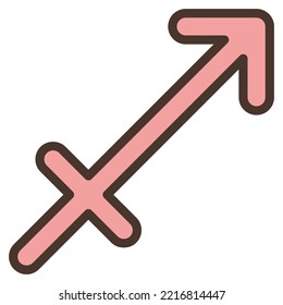 sagittarius modern concept ui ux icon for website, app, presentaion, flyer, brochure etc.