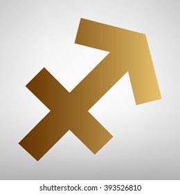 Sagittarius sign. Flat style icon