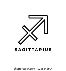 Sagittarius sign icon vector illustration.