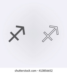 Sagittarius sign . Vector illustration