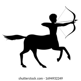 Sagittarius Silhouette Vector Illustration Easy Edit Stock Vector ...