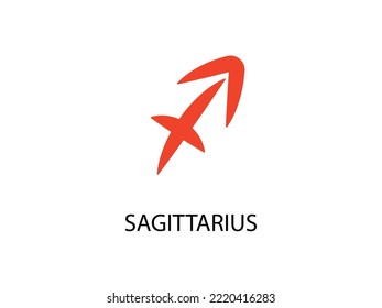 Sagittarius Symbol of the Horoscope. Zodiac Sign. Vector illustration of Astrological signs 
for calendar, horoscope isolated on a background 

