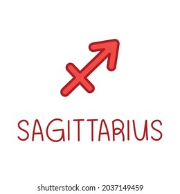 sagittarius symbol illustration over white