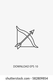 Sagittarius symbol zodiac icon, Vector