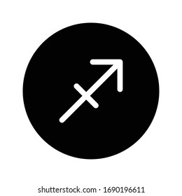 Sagittarius vector glyph flat icon 