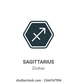 Sagittarius vector icon on white background. Flat vector sagittarius icon symbol sign from modern zodiac collection for mobile concept and web apps design.