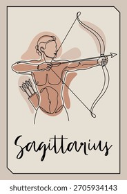 Sagittarius Vector Illustration – Astrological Symbol Graphic Design