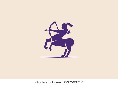 sagittarius vector template logo design