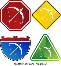 Sagittarius web button isolated on a background