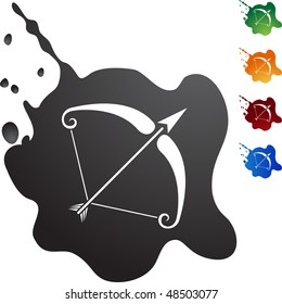 Sagittarius web button isolated on a background