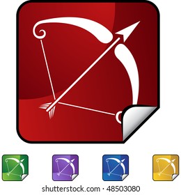 Sagittarius web button isolated on a background
