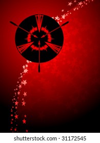 Sagittarius zodiac background with vector stars and soft glow