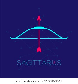 Sagittarius Hd Stock Images Shutterstock https www shutterstock com image vector sagittarius zodiac constellation logo icon outline 1140853361