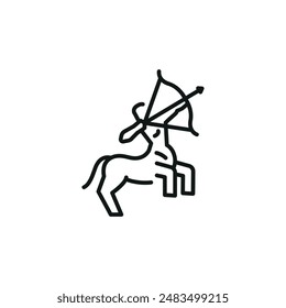 Sagittarius zodiac icon. Simple Sagittarius zodiac icon for social media, app, and web design. Vector illustration.