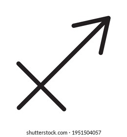 sagittarius zodiac icon vector isolated on white background
