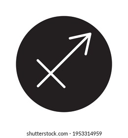 sagittarius zodiac icon vector isolated on white background