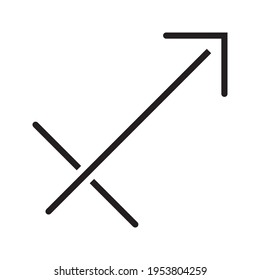 sagittarius zodiac icon vector isolated on white background