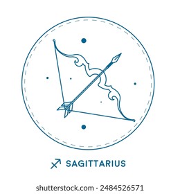 Sagittarius Zodiac Sign Illustration vector