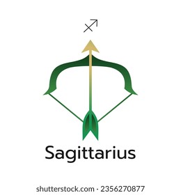 Sagittarius zodiac sign logo icon isolated horoscope symbol vector illustration