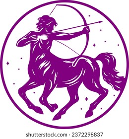 Sagittarius Zodiac sign vector art