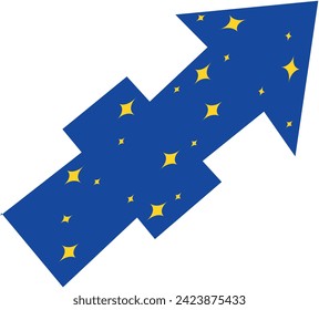 Sagittarius zodiac sign vector. Celestial design. Astrological horoscope 