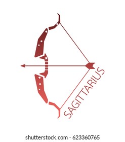 Sagittarius zodiac star sign vector illustration