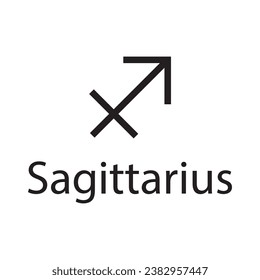 sagittarius zodiac symbol icon vector template illustration logo design