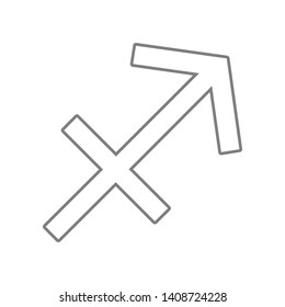 Sagittarius zodiac vector sign icon. Element of web for mobile concept and web apps icon. Outline, thin line icon for website design and development, app development