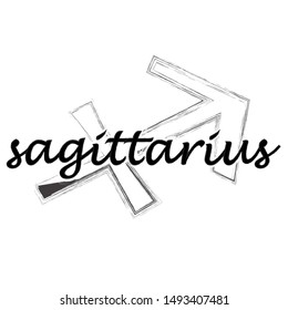 Sagittarius.Horoscope scene with zodiac sing.Astrology.