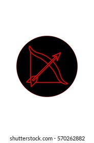 Sagittarius-symbol icon, Vector