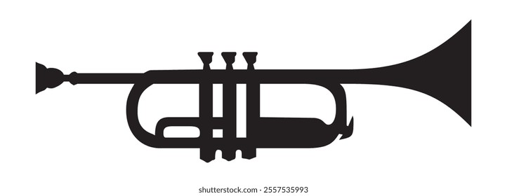 Sagoma wind musical instrument. Trumpet. Saxophone. Illustration vector