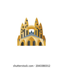 Sagrada Familia Icon Isolated On White Background