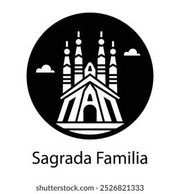 Ícone Sagrada família em estilo sólido 