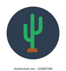 Saguaro Cactus Flat Icon. You Can Be Used Centipede Icon For Several Purposes Like: Websites, UI, UX, Print Templates, Promotional Materials, Info-graphics, Web And Mobile Phone Apps.