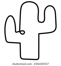 The Saguaro Cactus icon represents the saguaro cactus and is suitable for design projects related to nature, plants, and thematic elements involving the saguaro cactus.