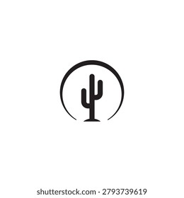 Saguaro Cactus logo or icon design