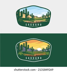 Saguaro National National Park patch logo illustration