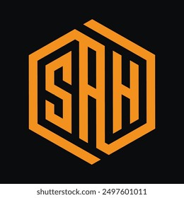 SAH Buchstaben Logo, Vektordesign, SAH einfaches und modernes Logo. SAH luxuriöses Alphabet Design